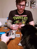 David and partner playing card game